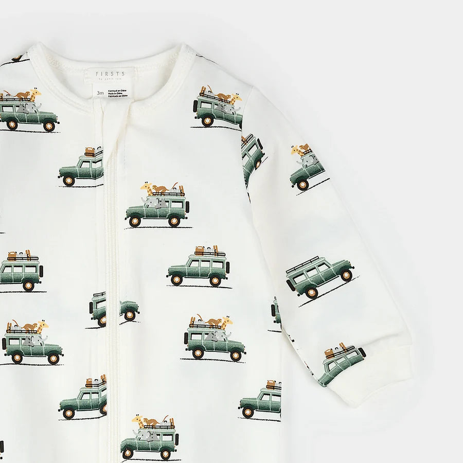 Petit Lem Footed Sleeper - Safari SUV-Mountain Baby