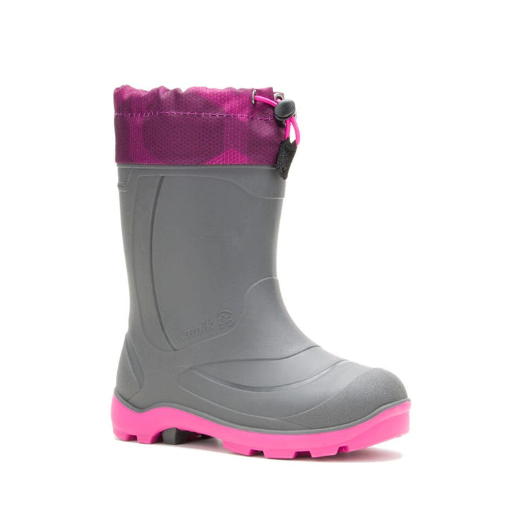 Kamik Snow Boot - Snobuster2 - Charcoal/Magenta-Mountain Baby