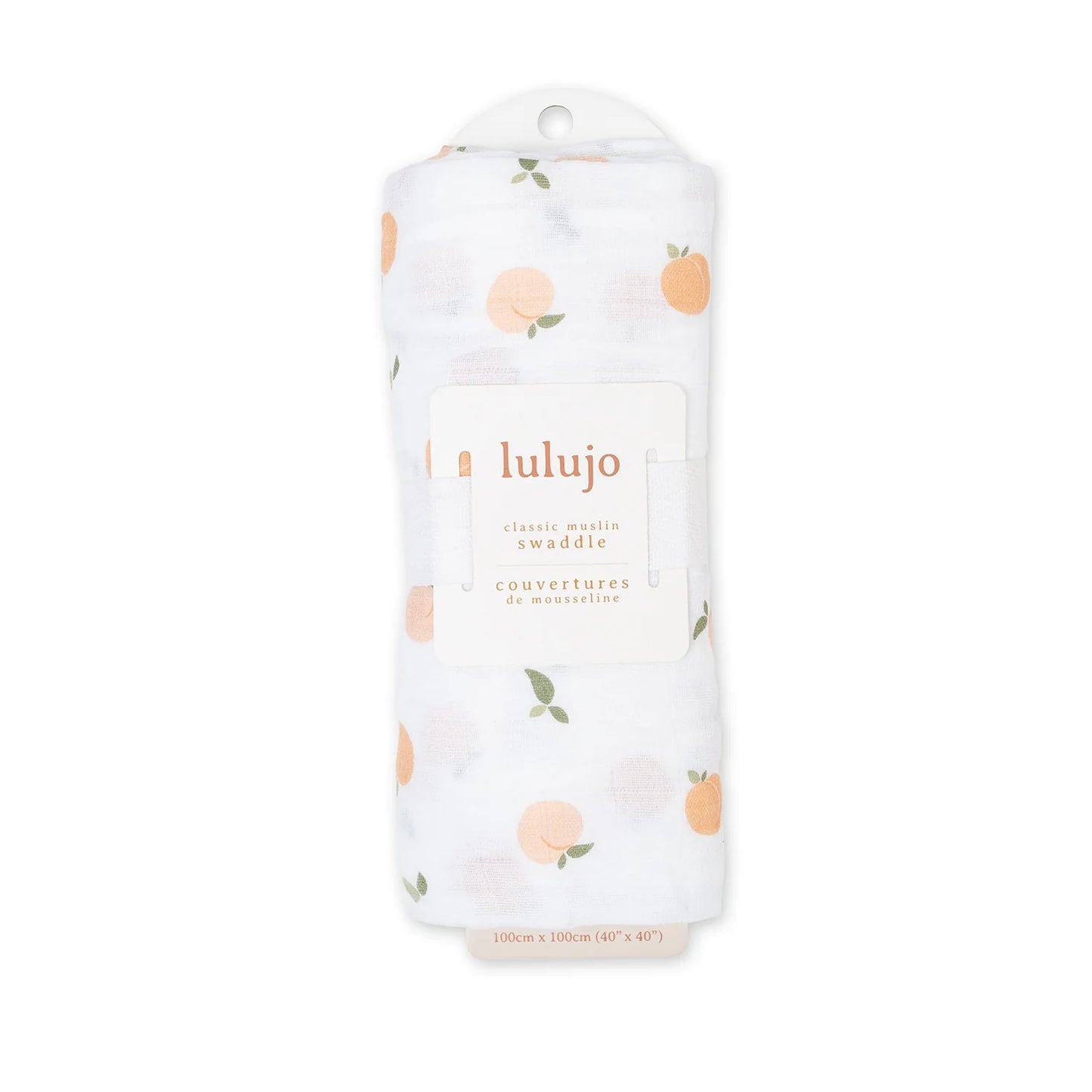 Lulujo Cotton Muslin Swaddling Blanket - Peaches-Mountain Baby