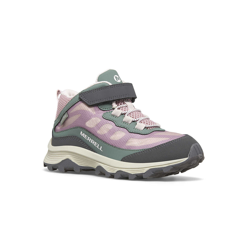Merrell Moab Speed AC Mid Waterproof Runner - Dusty Pink/Olive-Mountain Baby