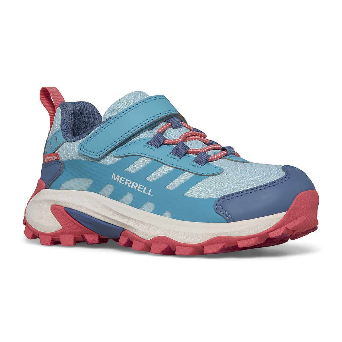 Merrell Moab Speed Low 2 A/C Waterproof Hiking Shoe - Turquoise/Coral-Mountain Baby