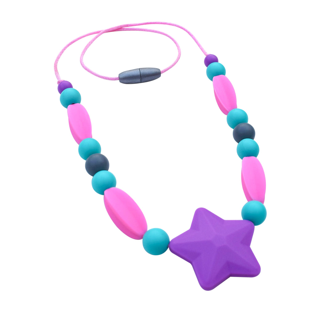 Munchables Bead Necklace - Star Chew - Purple-Mountain Baby