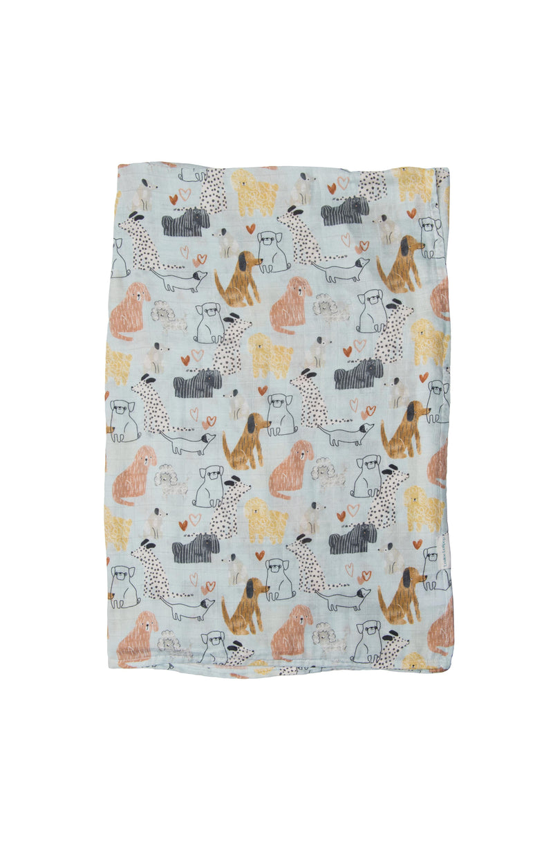 LouLou Lollipop Muslin Swaddle - Honey Puppies-Mountain Baby