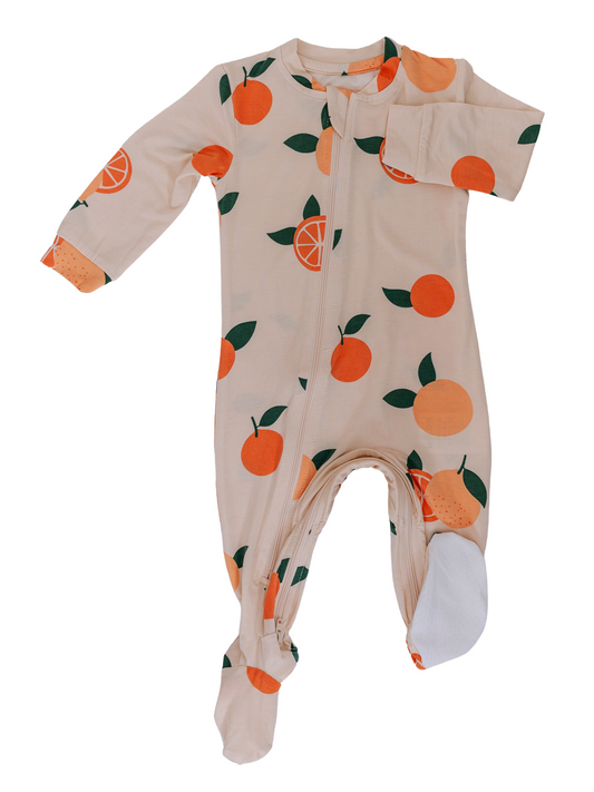 ZippyJamz Footed Coverall - Peelin' Happy-Mountain Baby