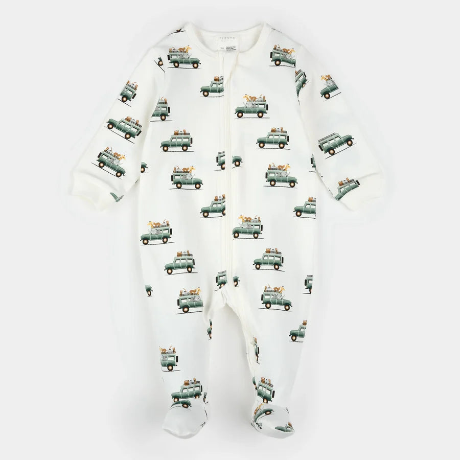 Petit Lem Footed Sleeper - Safari SUV-Mountain Baby