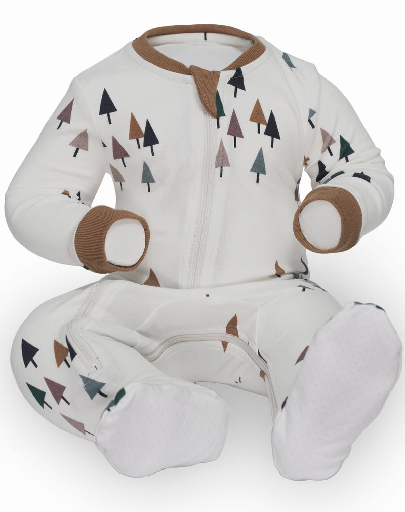 ZippyJamz Bamboo Footed Coverall - All Spruced Up-Mountain Baby