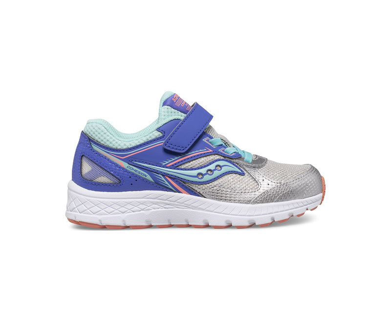 Saucony Cohesion 14 A/C - Silver/Periwinkle/Turquoise-Mountain Baby
