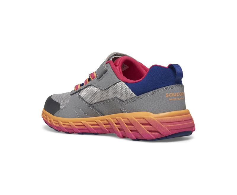 Saucony Wind Shield 2.0 A/C - Grey/Pink/Navy-Mountain Baby