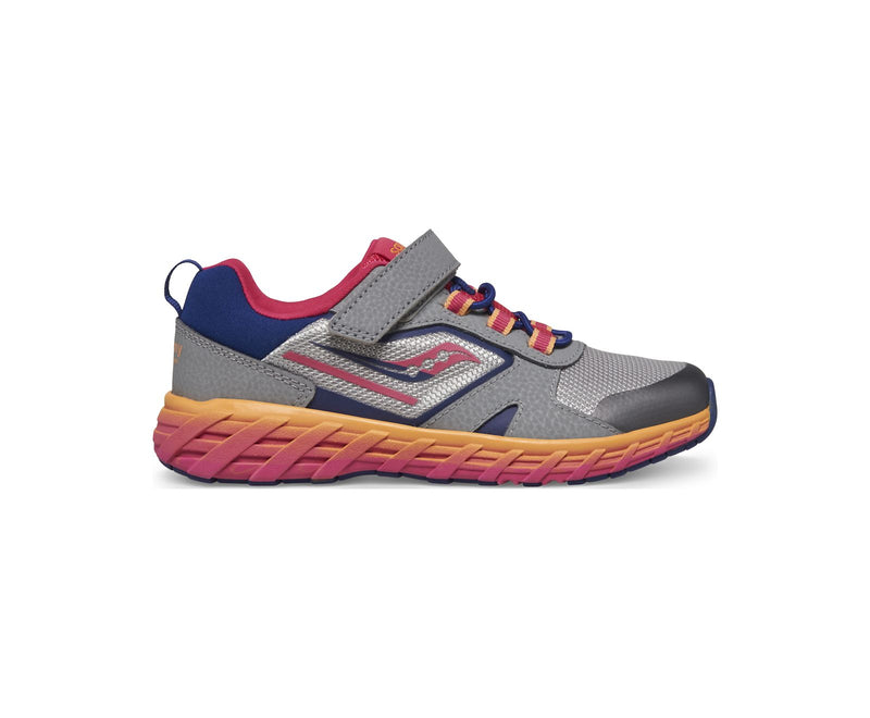 Saucony Wind Shield 2.0 A/C - Grey/Pink/Navy-Mountain Baby