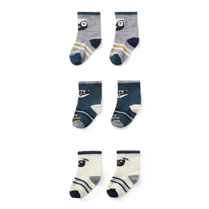 SmartWool Infant Socks - Toddler Trio - Twilight Blue-Mountain Baby