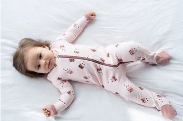 Silkberry Fleece Zip Footie - Bubble Tea Time-Mountain Baby