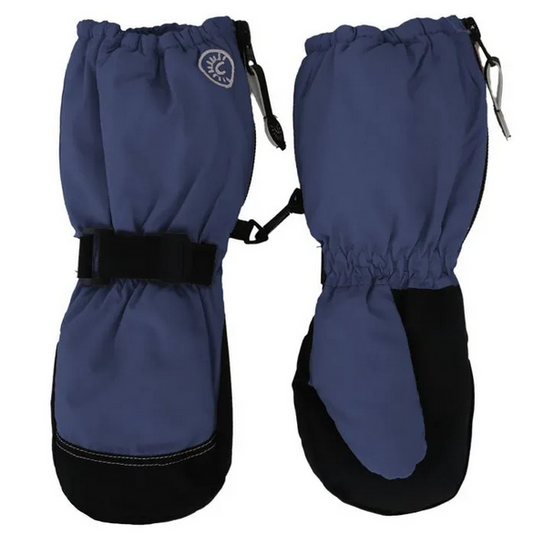 Calikids Winter Mitts - Long Cuff Zip - Blue-Mountain Baby