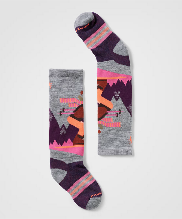 Smartwool Wintersport Sock - Light Grey - Pink