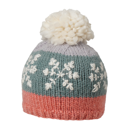 Ambler Kids Toque - Snowflakes - Coral-Mountain Baby
