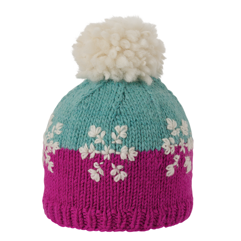 Ambler Kids Toque - Snowflakes - Sea Green-Mountain Baby