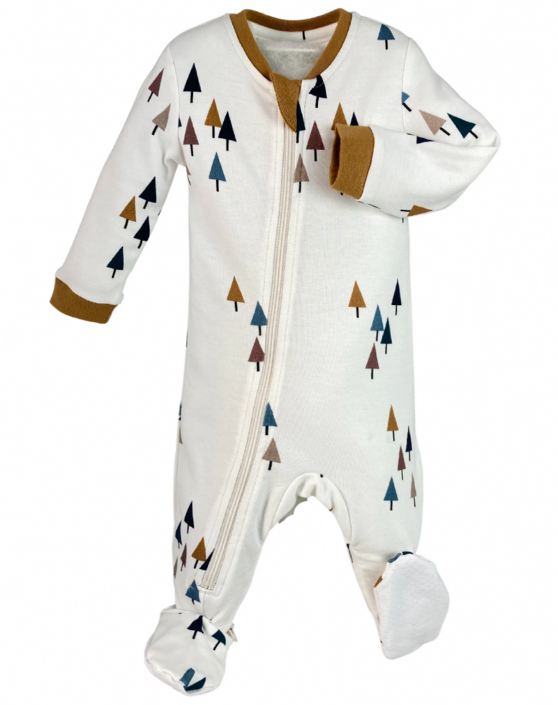 ZippyJamz Bamboo Footed Coverall - All Spruced Up-Mountain Baby