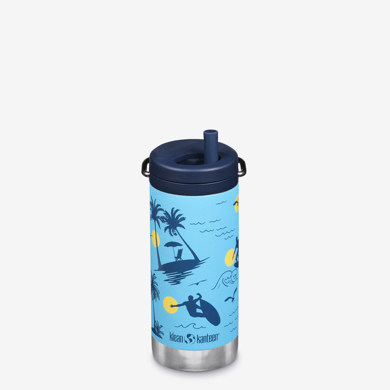 Klean Kanteen TKWide Vacuum Insulated 12 oz. Water Bottle - Twist Cap - Surfer-Mountain Baby