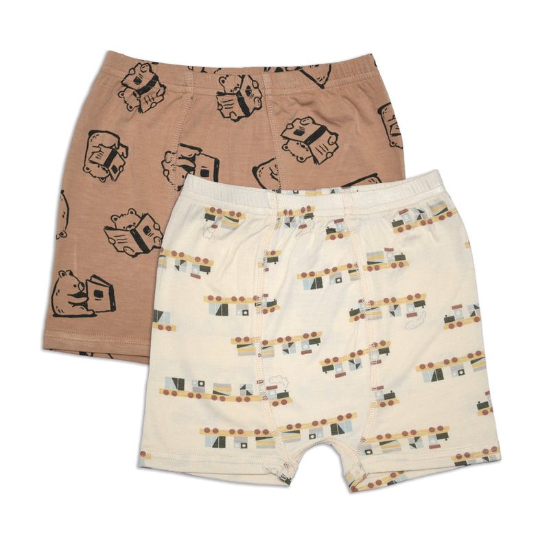 Silkberry Underwear Short 2pk - Bear/Aboard-Mountain Baby