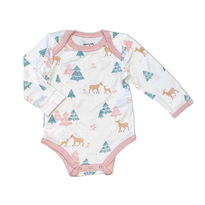 Silkberry L/S Onesie - Deer Forest-Mountain Baby