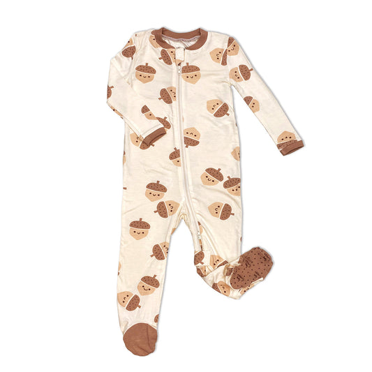 Silkberry Footed Zip Sleeper - Acorn Pals-Mountain Baby
