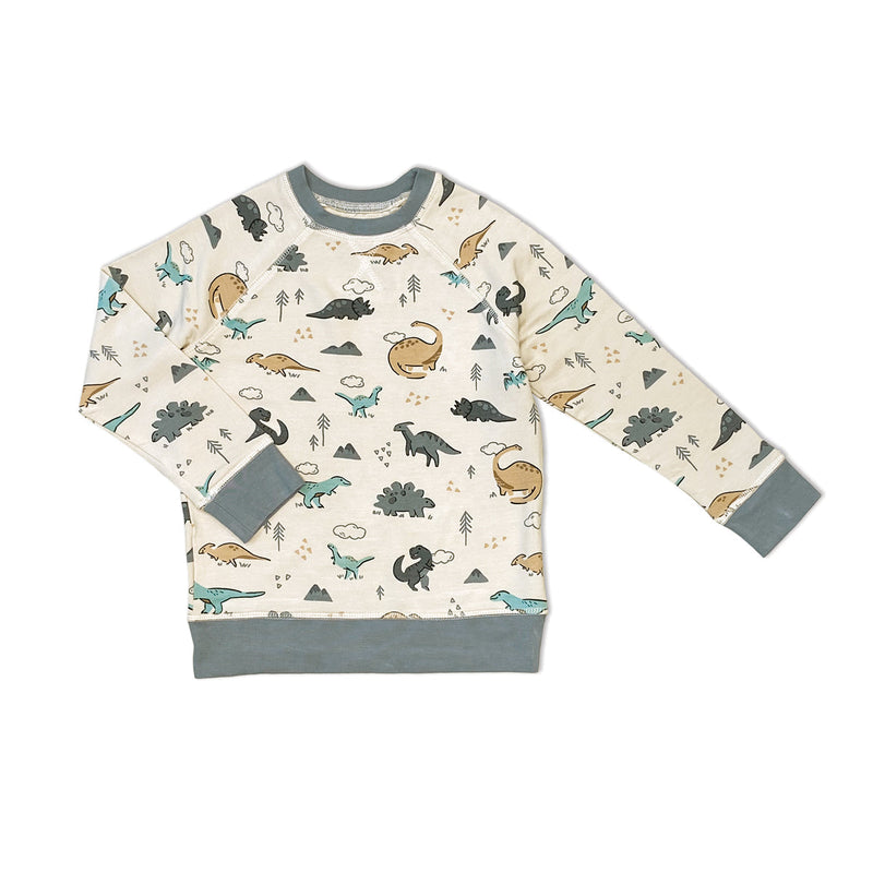 Silkberry Fleece Sweatshirt - Dino-Mountain Baby