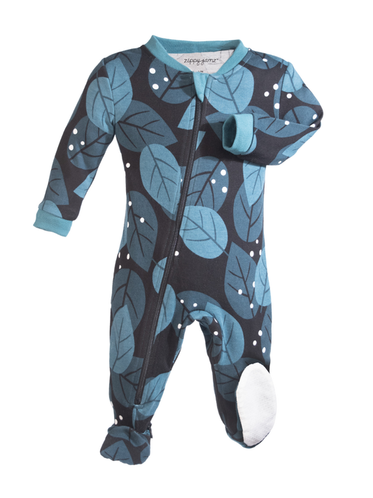 ZippyJamz Footed Coverall - You're Unbe-leaf-able-Mountain Baby