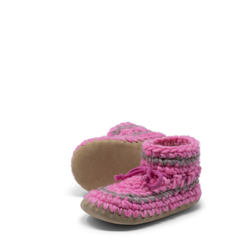 Padraig Bootie - Child - Pink w/ Stripe-Mountain Baby