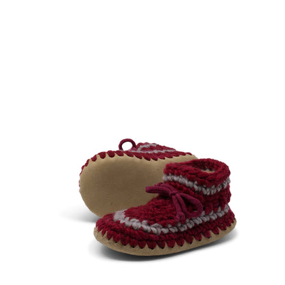 Padraig Bootie - Child - Red w/ Stripe-Mountain Baby