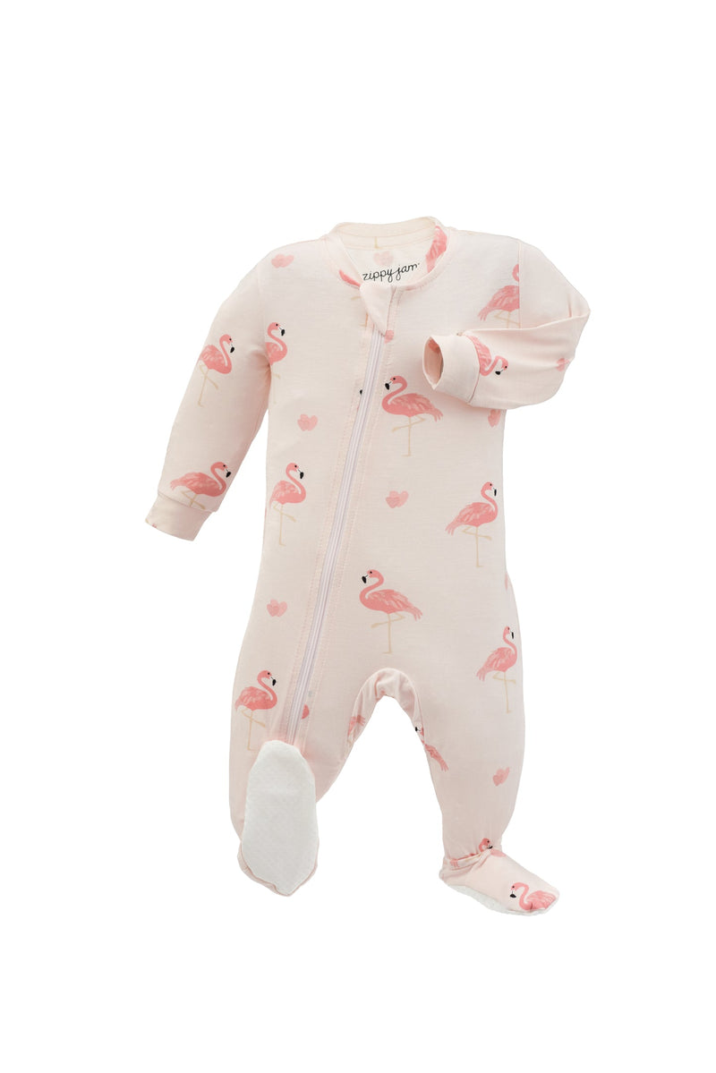 ZippyJamz Bamboo Footed Coverall - Pretty In Pink-Mountain Baby