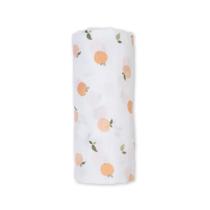 Lulujo Cotton Muslin Swaddling Blanket - Peaches-Mountain Baby