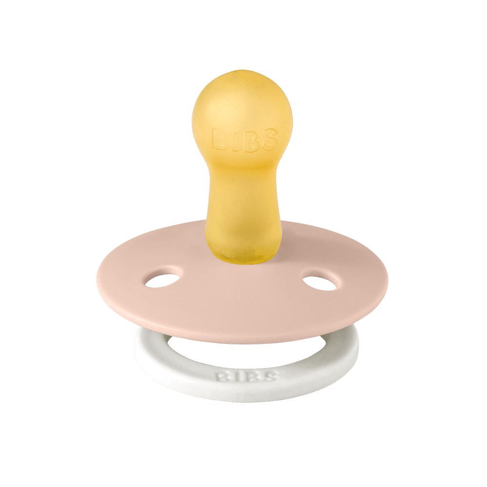 BIBS COLOUR Glow Original Natural Latex Pacifier 2pk - Round - Blush/Woodchuck-Mountain Baby