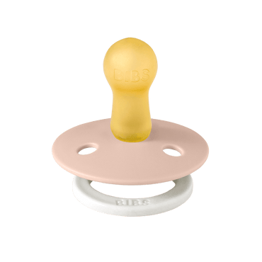 BIBS COLOUR Glow Original Natural Latex Pacifier 2pk - Round - Blush/Woodchuck-Mountain Baby