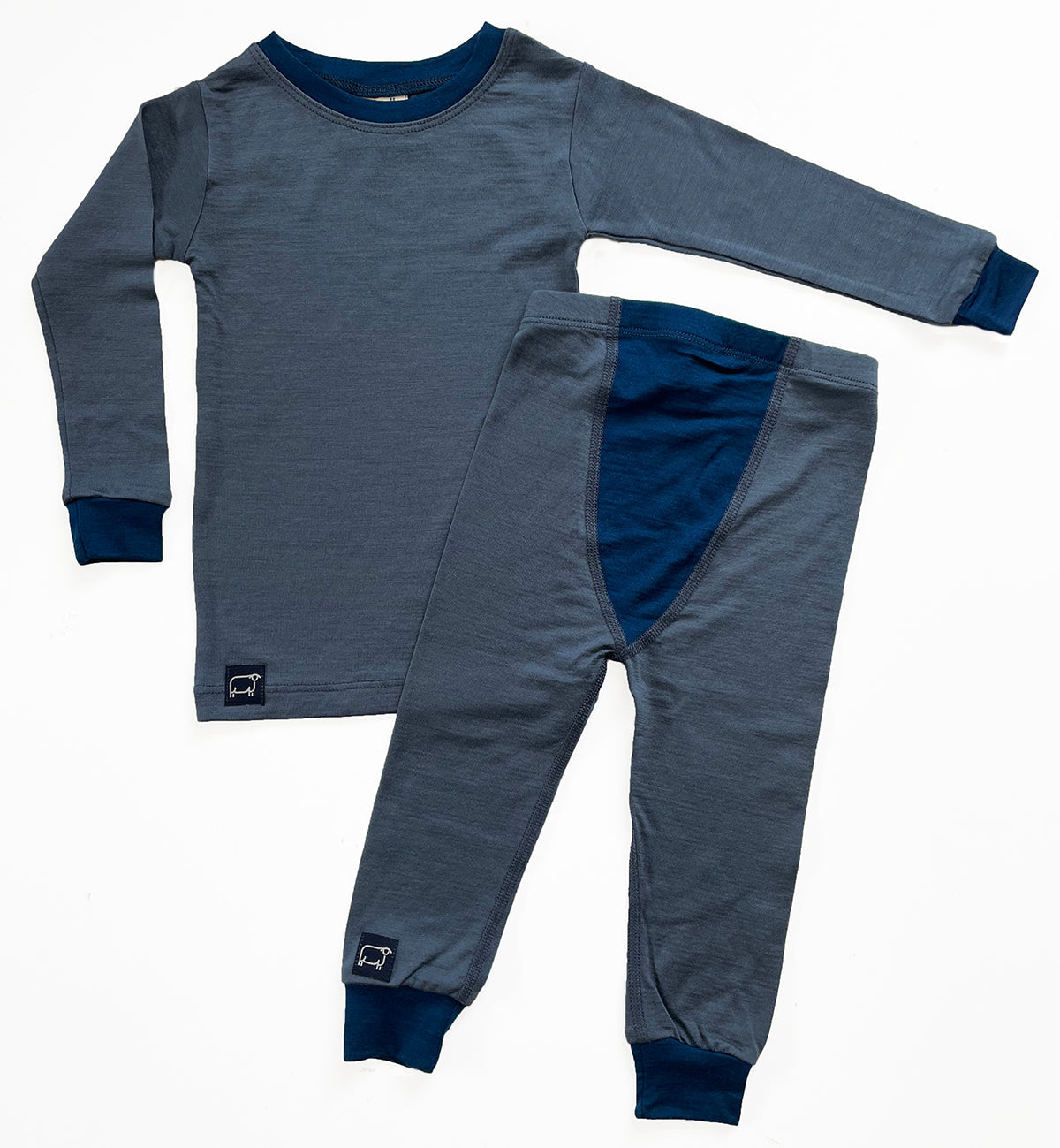 WW Merino PJ - Charcoal/Spruce-Mountain Baby