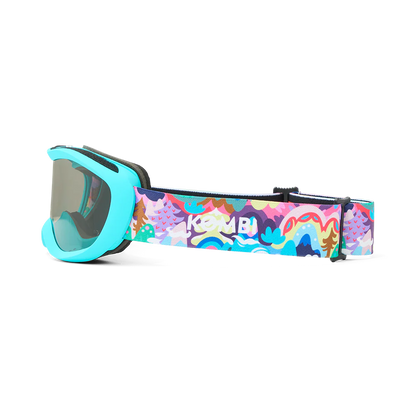 Kombi Children’s Ski Goggles – Rider Grey Optik - Pink Wild Mountain-Mountain Baby