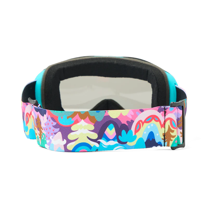 Kombi Children’s Ski Goggles – Rider Grey Optik - Pink Wild Mountain-Mountain Baby
