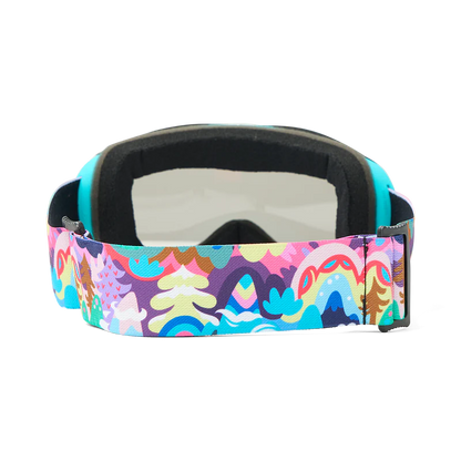 Kombi Children’s Ski Goggles – Rider Grey Optik - Pink Wild Mountain-Mountain Baby