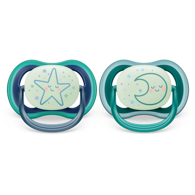 Philips Avent Ultra Air Pacifier - 6-18M - Star & Moon 2pk-Mountain Baby