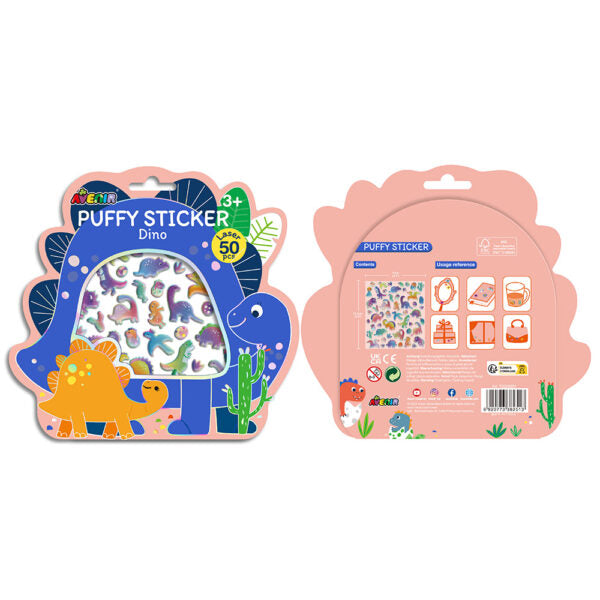 Avenir Puffy Stickers - Dino-Mountain Baby