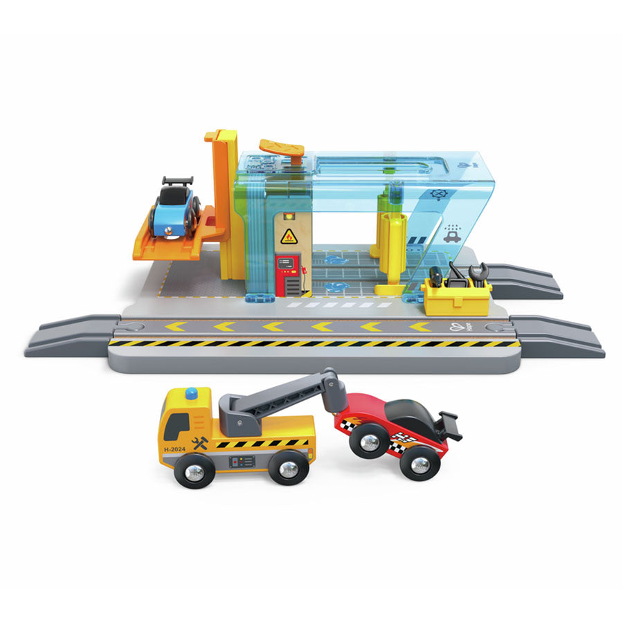 Hape Train Set - Wash & Repair Station-Mountain Baby