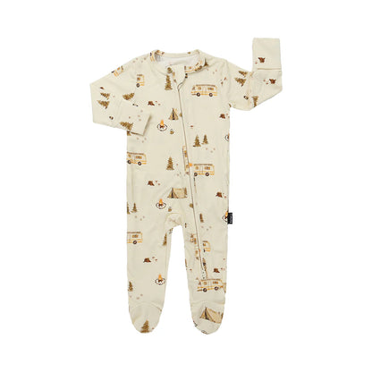 Belan.J Footed Zipper Sleeper - Day Camp-Mountain Baby