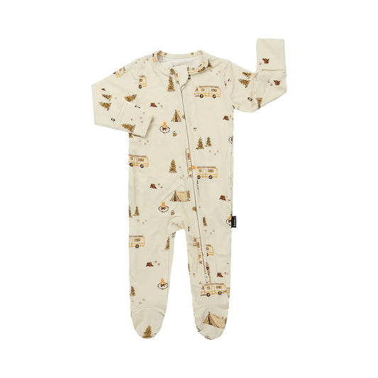 Belan.J Footed Zipper Sleeper - Day Camp-Mountain Baby