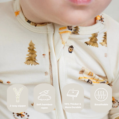 Belan.J Footed Zipper Sleeper - Day Camp-Mountain Baby