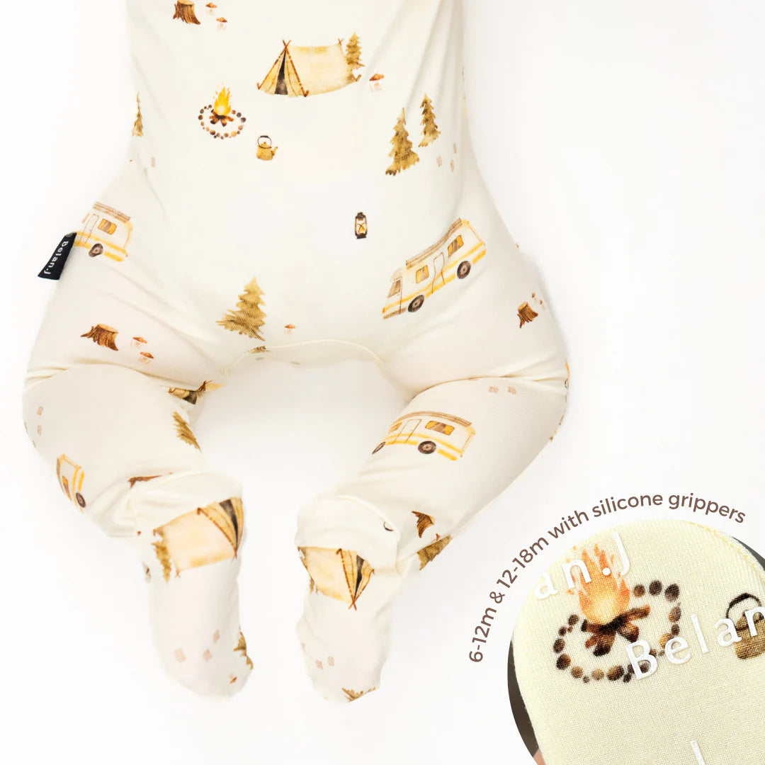 Belan.J Footed Zipper Sleeper - Day Camp-Mountain Baby