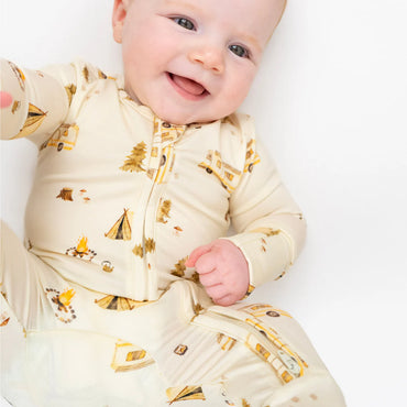 Belan.J Footed Zipper Sleeper - Day Camp-Mountain Baby