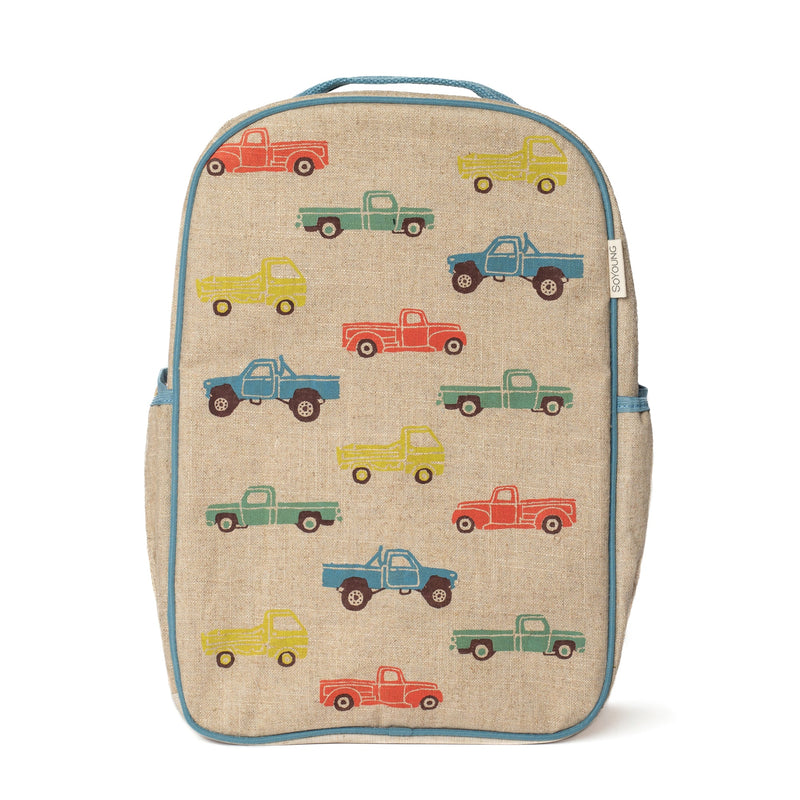 So Young Child's Backpack - Vintage Trucks-Mountain Baby