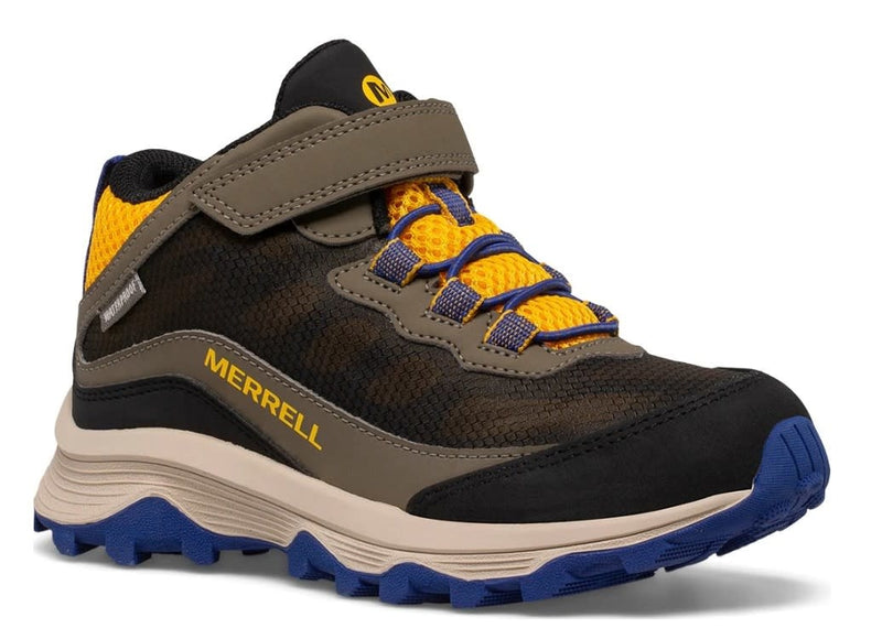 Merrell Moab Speed AC Mid Waterproof Runner - Charcoal/Navy/Gold-Mountain Baby
