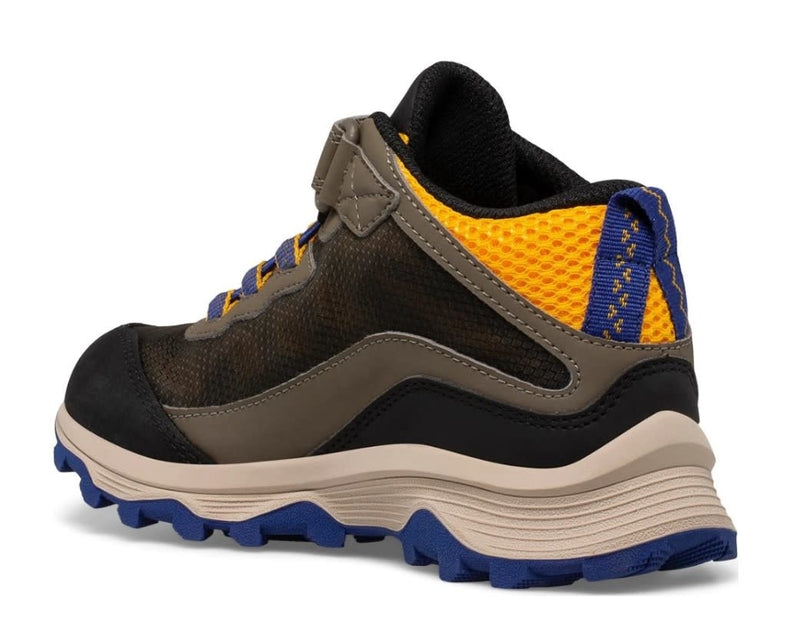 Merrell Moab Speed AC Mid Waterproof Runner - Charcoal/Navy/Gold-Mountain Baby