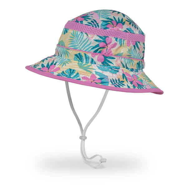 Sunday Afternoons Hats - Kids Fun Bucket Hat - Pink Tropical-Mountain Baby