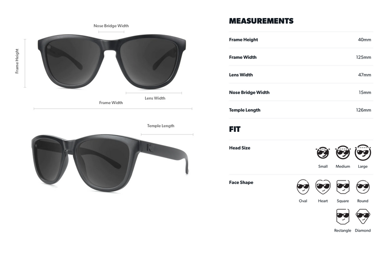 Knockaround Kids' Sunglasses - Premium - Black/Moon Shine Polarized-Mountain Baby