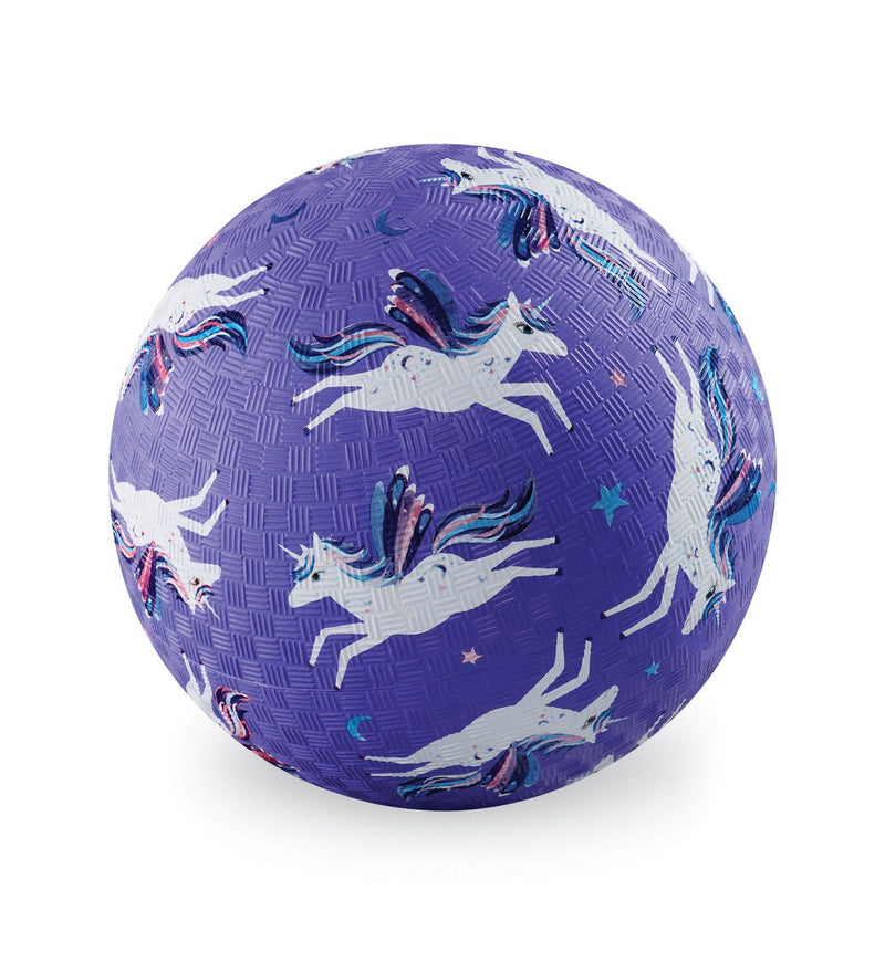 Crocodile Creek Rubber Playground Ball - Purple Unicorn-Mountain Baby